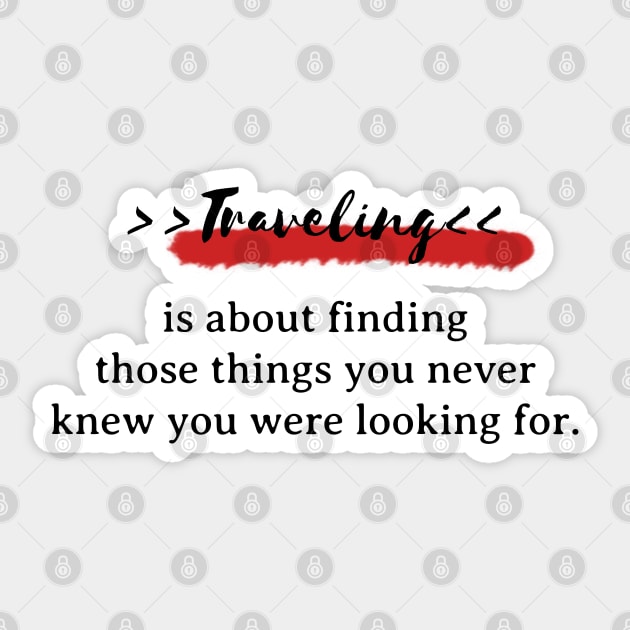 traveling quote Sticker by Pack & Go 